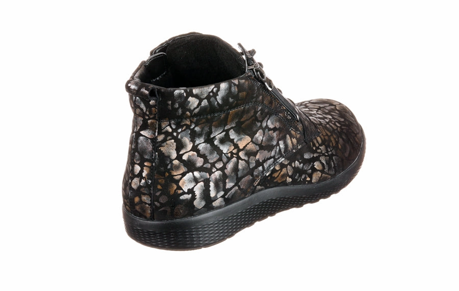 Wal Slam Black Jeans Brogues