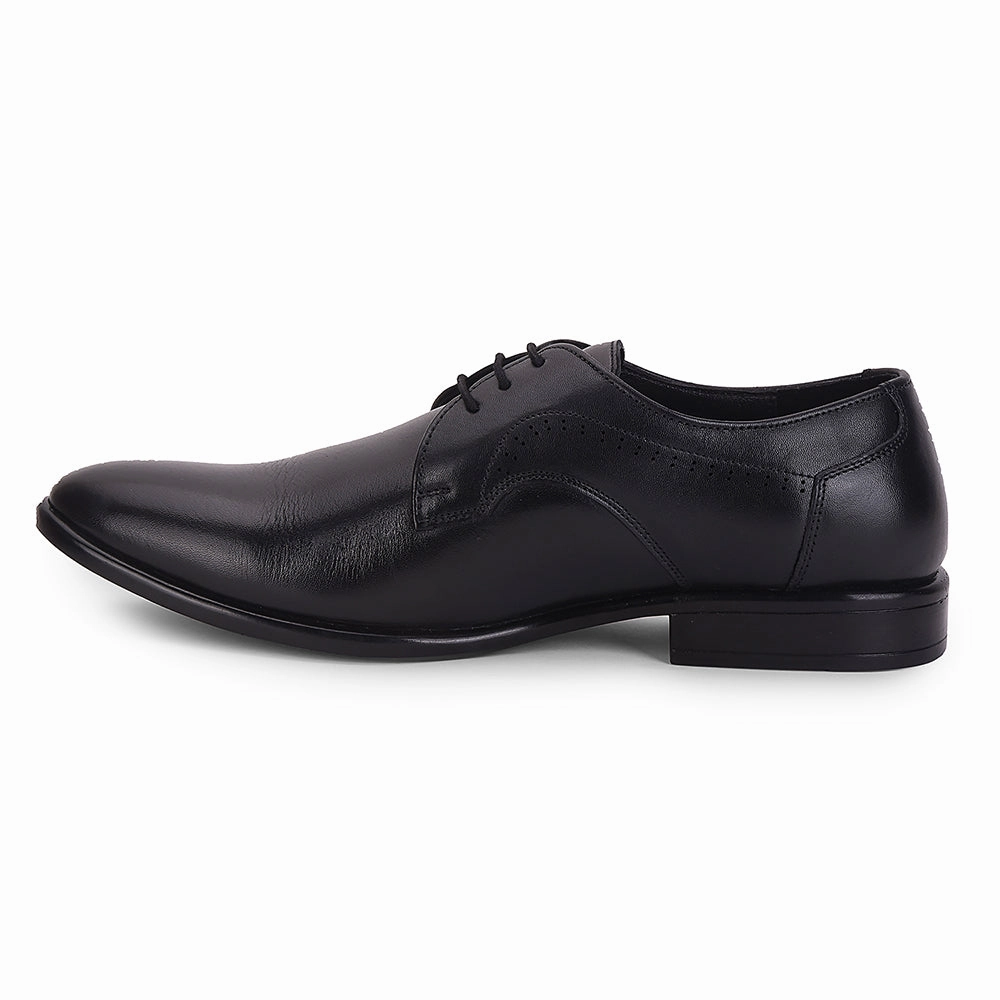 Metallic Lace Up Shoes Healers Black Formal Lacing Derby Shoes For Men SCL-12 By Liberty