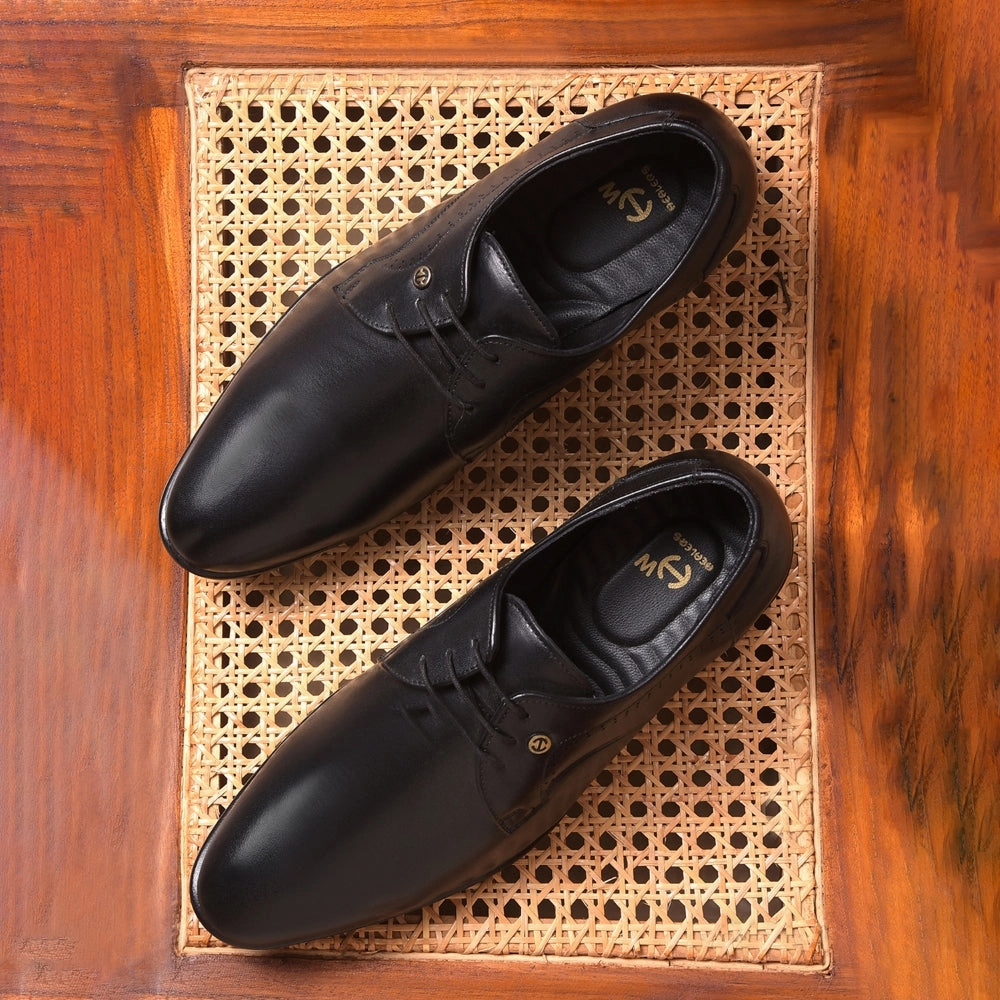 Healers Black Formal Lacing Derby Shoes For Men SCL-12 By Liberty Tap Shoes Lace Up