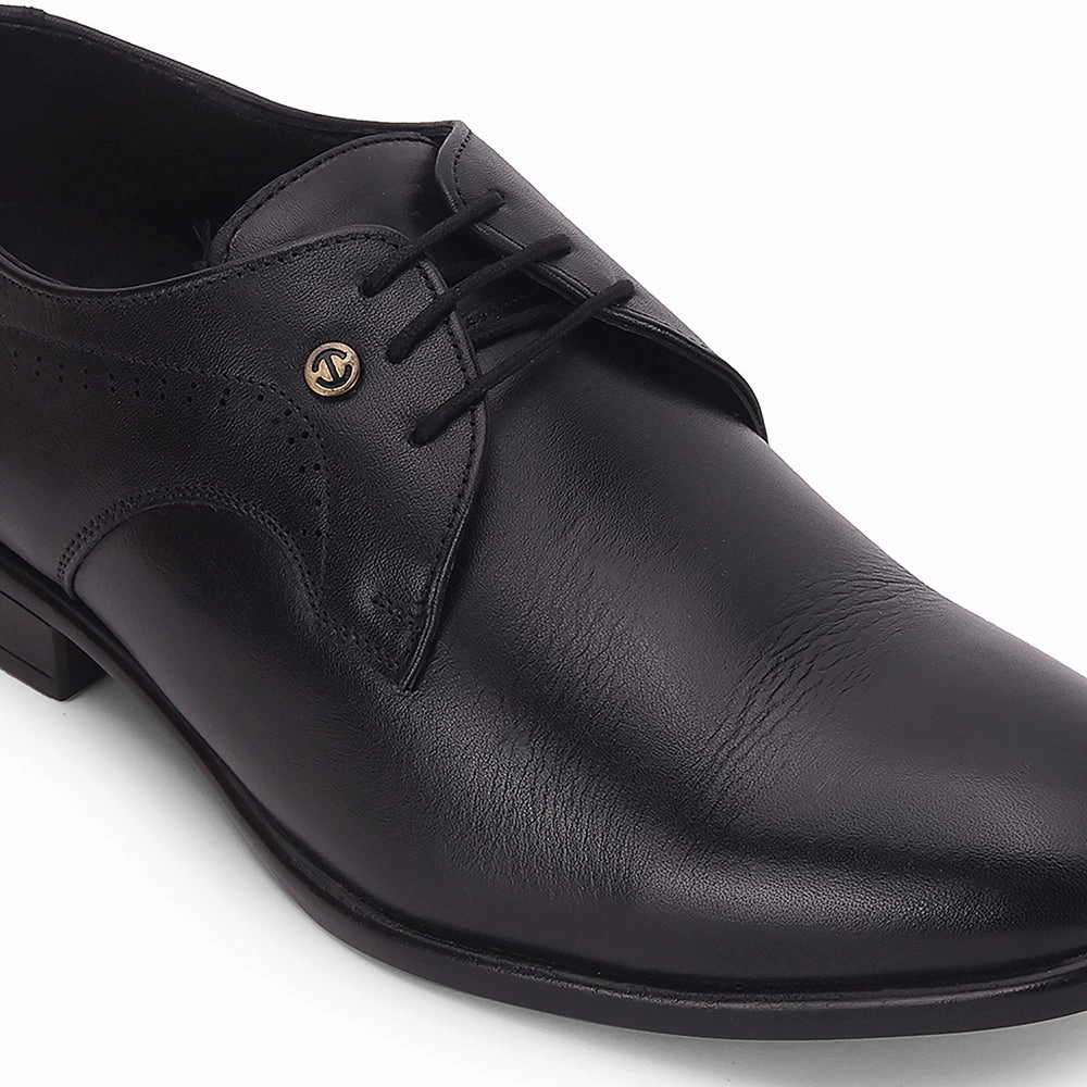 Healers Black Formal Lacing Derby Shoes For Men SCL-12 By Liberty Blucher Shoe Vs Derby