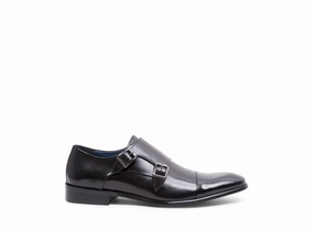 JUNNO BLACK LEATHER Brogue Loafer