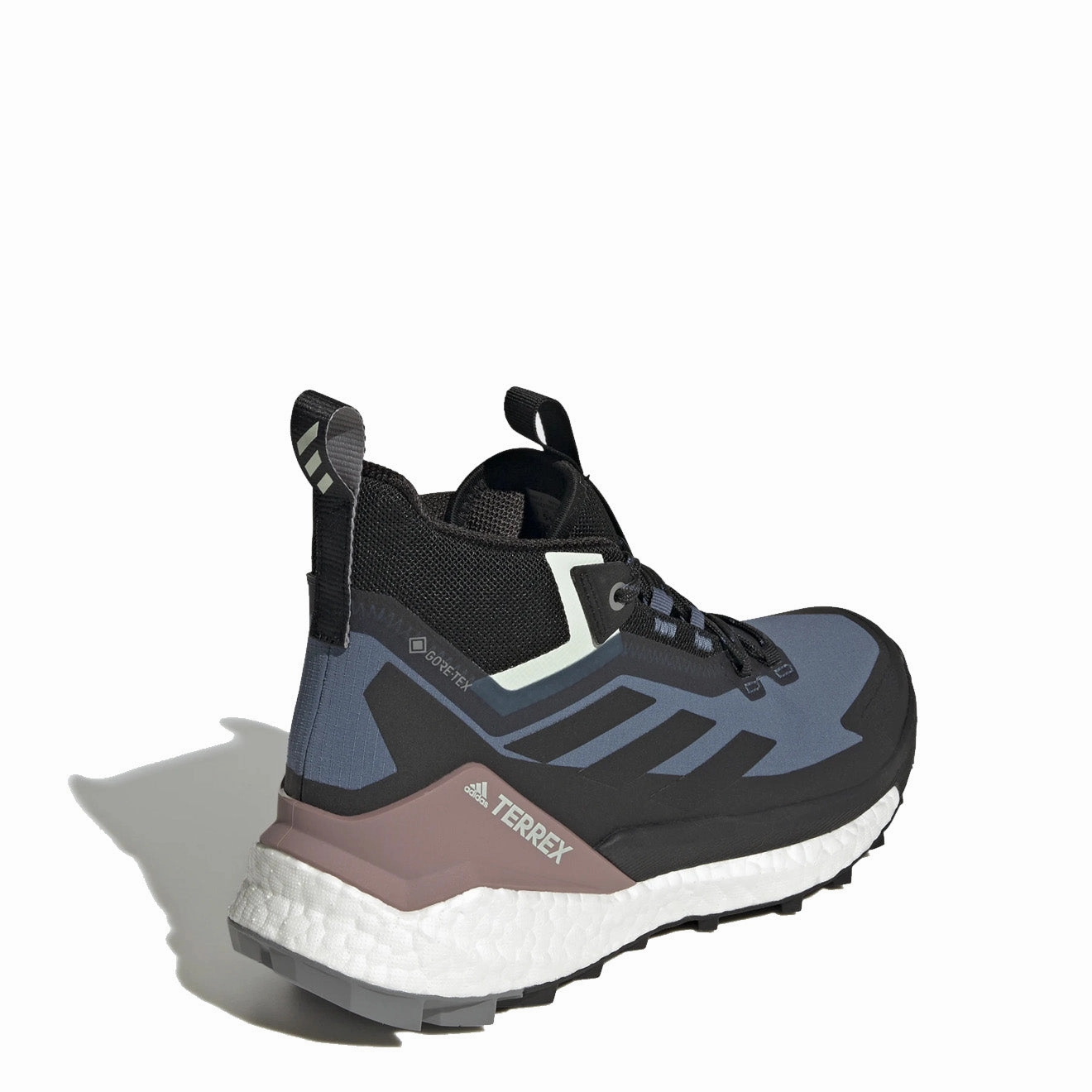 Adidas Terrex Womens Free Hiker 2 Gore-Tex Hiking Shoes Wonder Steel / Core Black / Linen Green Hiking Shoes Fitting Guide