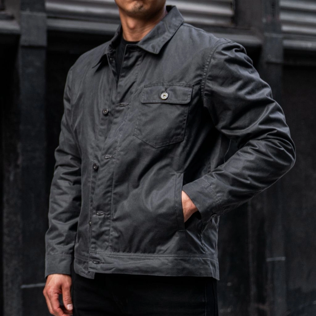 Waxed Canvas Field Jacket | Charcoal Business Casual Shoes 2025
