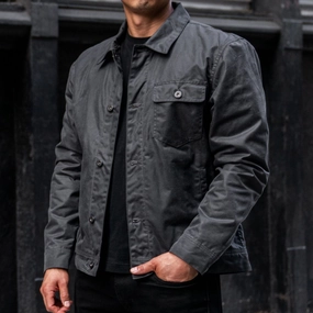 Shoes For Work And Casual Waxed Canvas Field Jacket | Charcoal