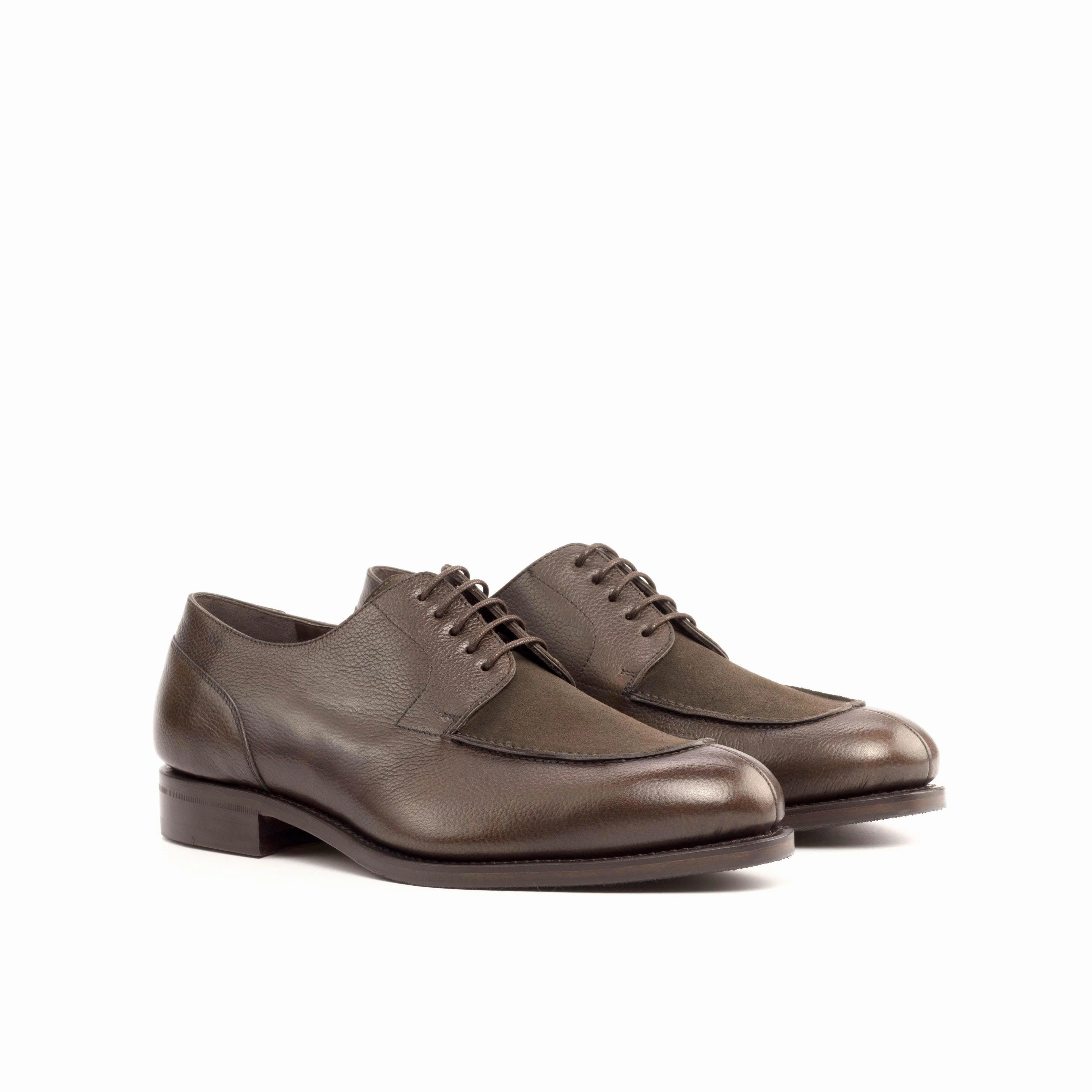 Brown Leather & Suede Split-Toe Derby Shoes Hey Dude Shoes
