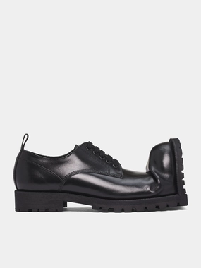 CDG x KLG Crushed Toe Derbies (PP-K102-001-BLACK) Derby Chunky Shoes