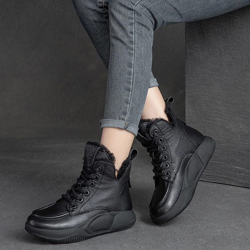 Women Casual Leather Woolen Snow Boots Nordstroms Snow Boots