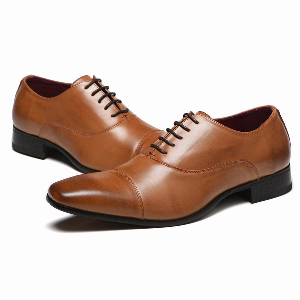 Oxford Alloys West Louis New Spring Business PU Leather Lace-up Formal Shoes