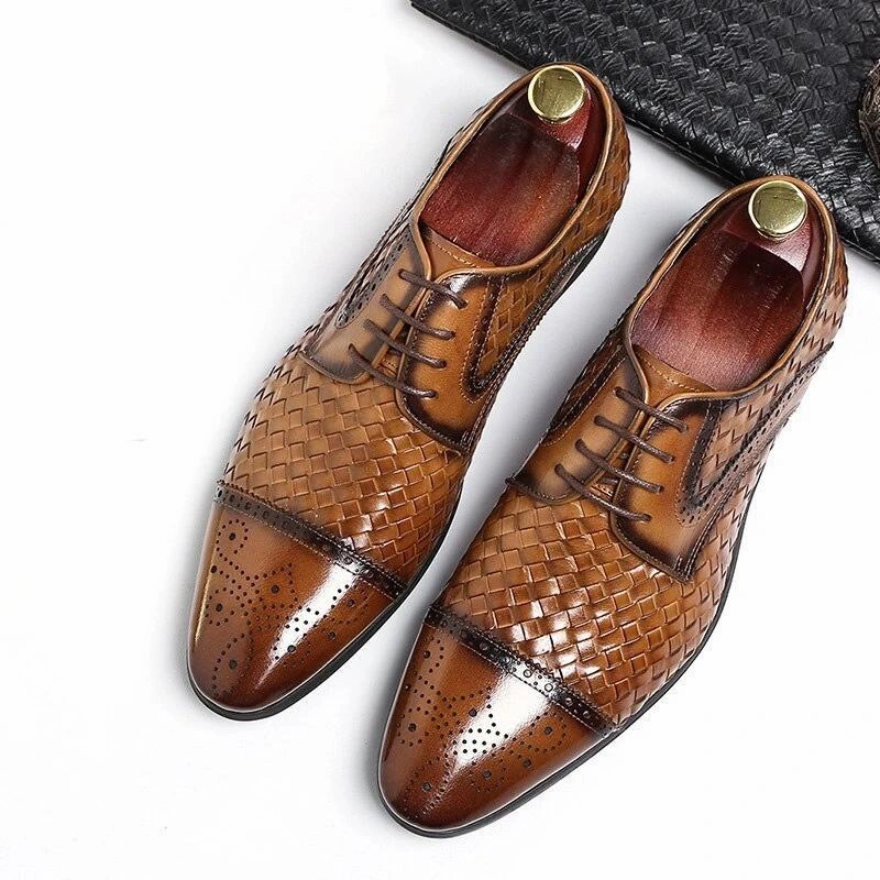 West Louis StylishFormal Genuine Leather Shoes Hybrid Oxfords