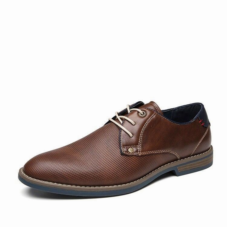 Modern Casual Shoes West Louis Unique Pattern Classic Leather Dress Shoes