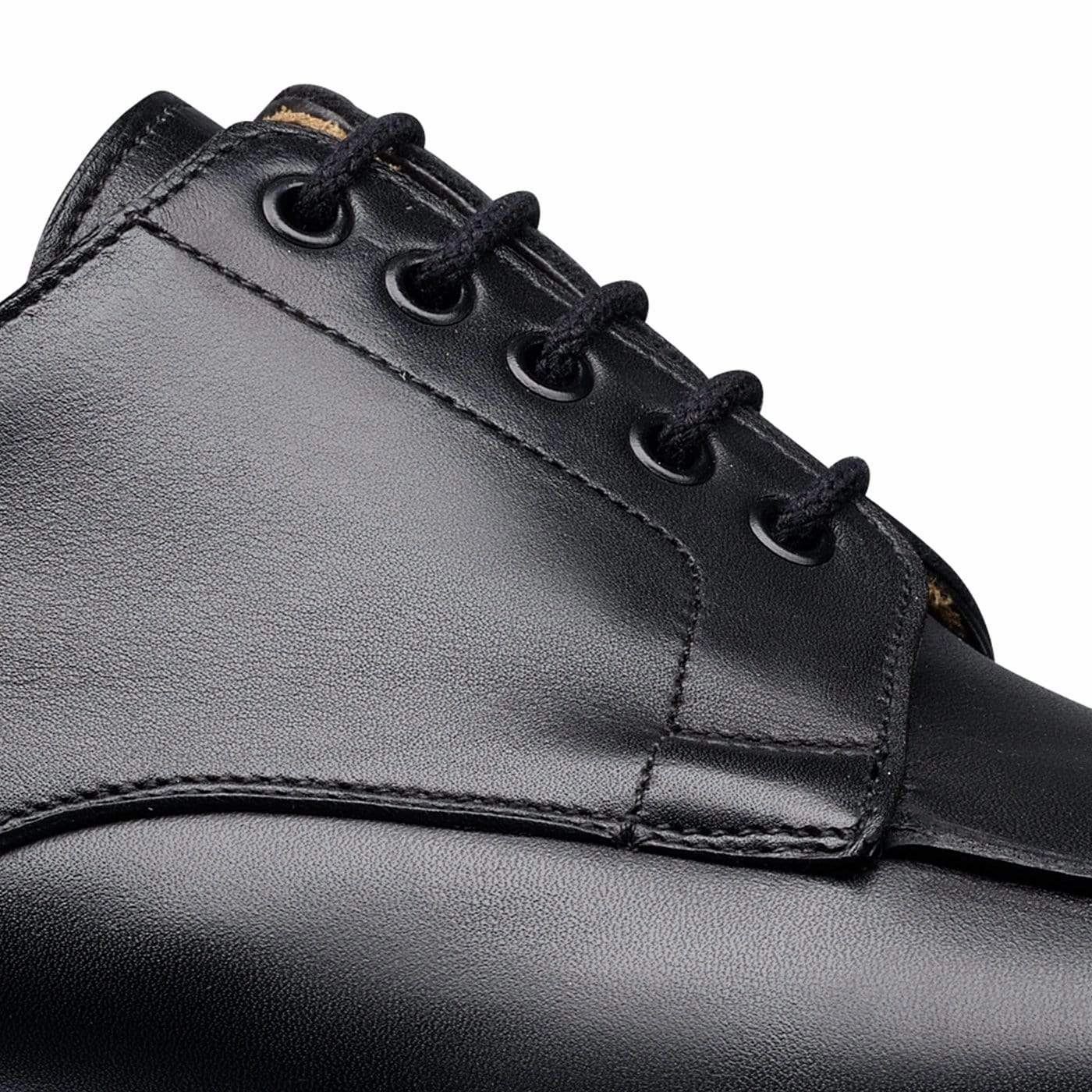 Wide Width Lace Up Shoes Wexford Black Wax Calf
