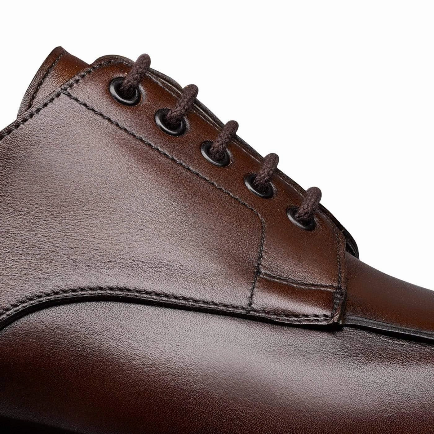 Wexford Dark Brown Wax Calf Leather Platform Derby Shoes
