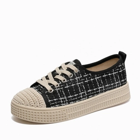 Women Fashion Minimalist Canvas Soft Flat Casual Shoes Princess Casual Shoes