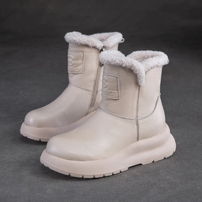Women Retro Furred Winter Snow Boots Infant Snow Boots Size 3