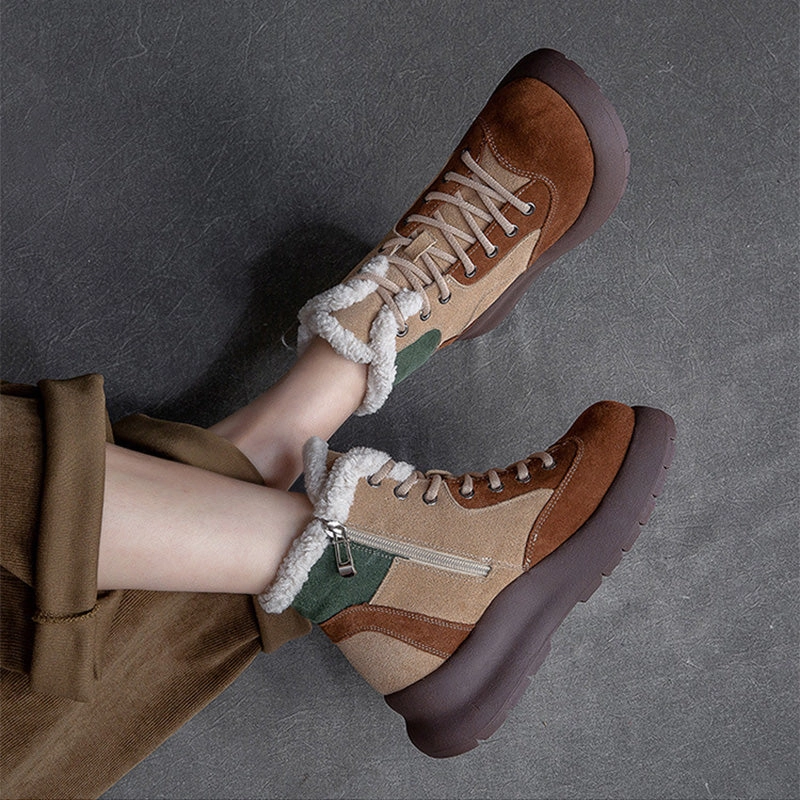 Columbia Bugaboot Celsius Plus Snow Boot Women Retro Patchwork Leather Furred Snow Boots