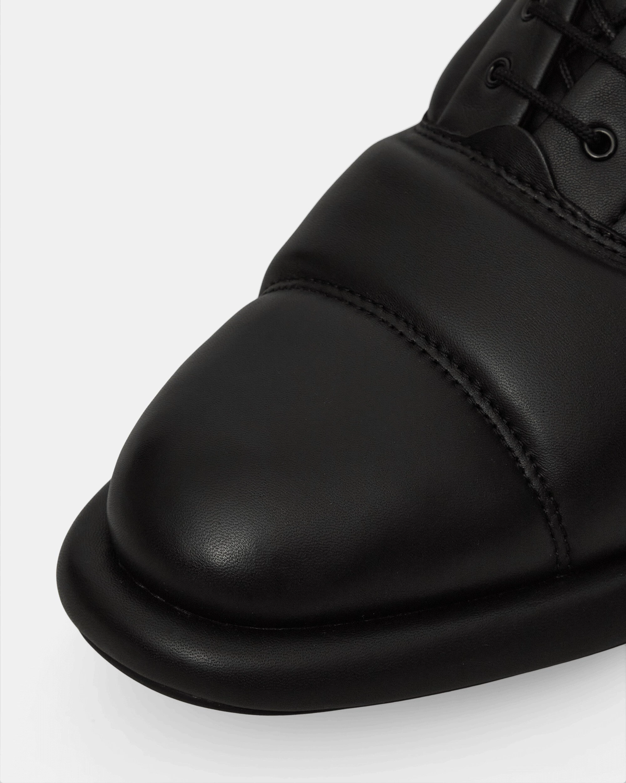 Women's Martine Rose Leather Oxford Shoes Black Platforms