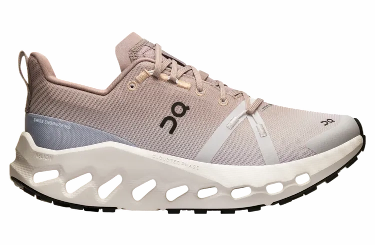 Trail Running Shoes For Flat Feet Women's On Cloudsurfer Trail WP, Desert/Wolf, 9.5 B Medium