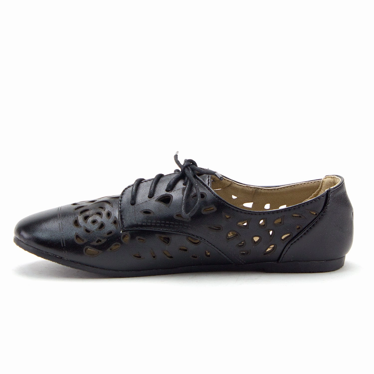 Women's Stacy-25 Lace Up Perforated Oxfords Laser Cut Designer Dress Shoes Rabbit Oxford