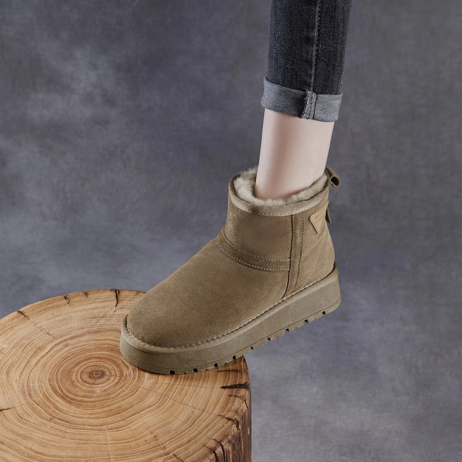 Ugg Snow Boots Review Women's Vintage Suede Slip-on Ankle Snow Boots
