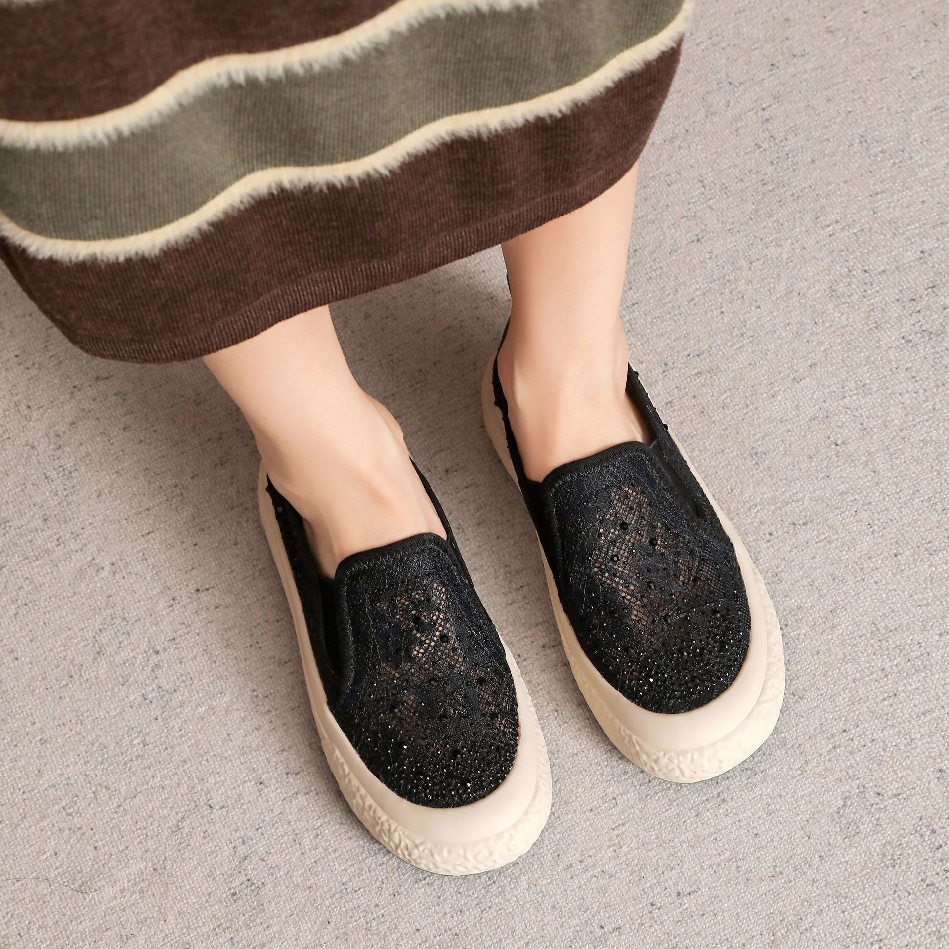 Women Summer Breathable Casual Flats Shoes Womens Casual Shoes
