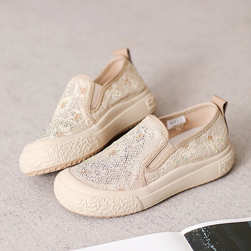 Women Summer Breathable Casual Flats Shoes Mary Jane Casual Shoes