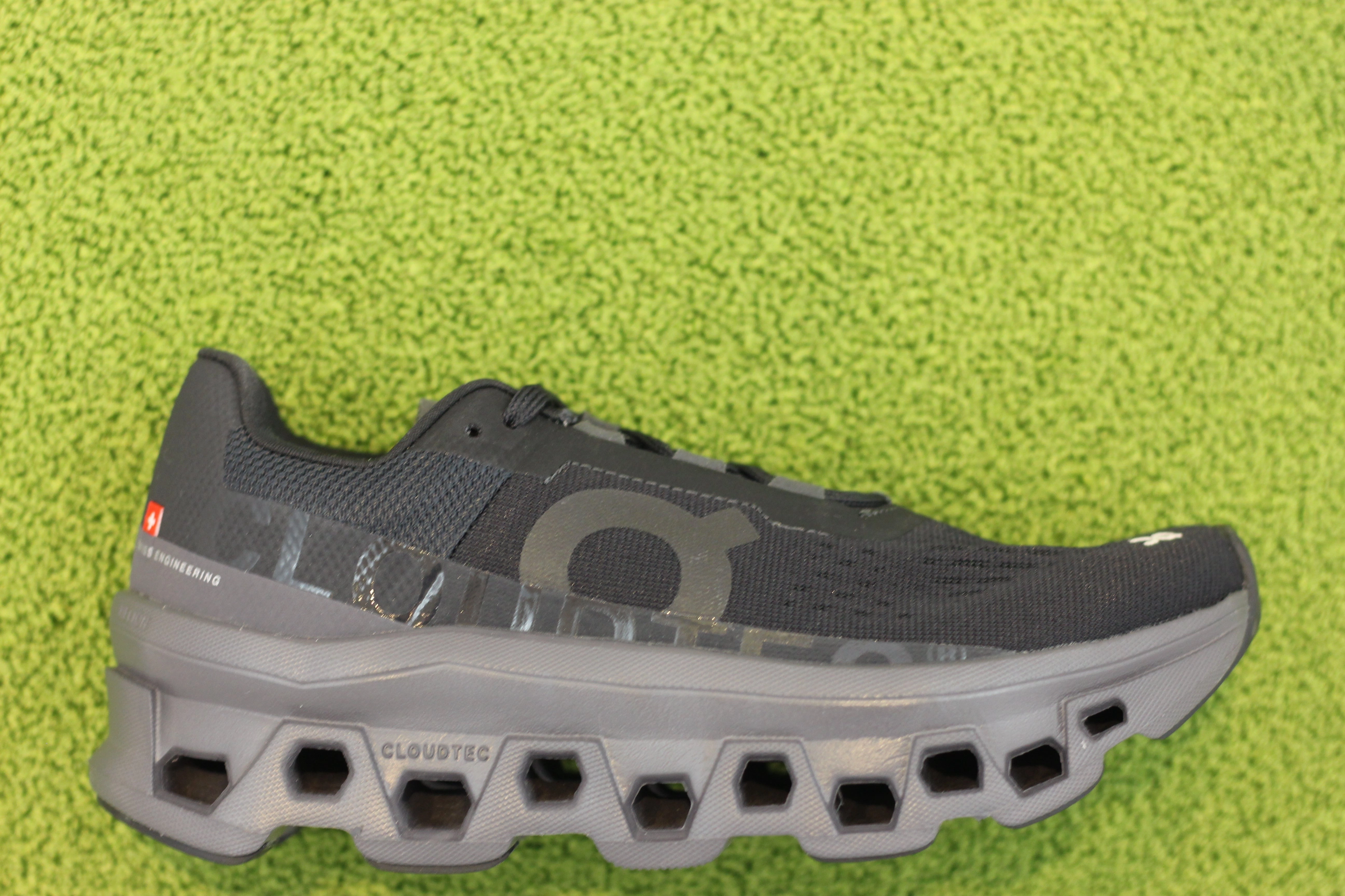 Glow In The Dark Running Shoes Womens Cloudmonster Sneaker - All Black Synthetic/Mesh