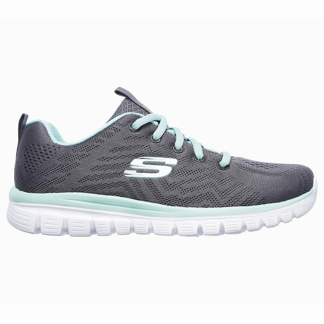 Womens Wide Fit Skechers 12615 Walking Sneakers Best On Cloud Shoe For Cross Training