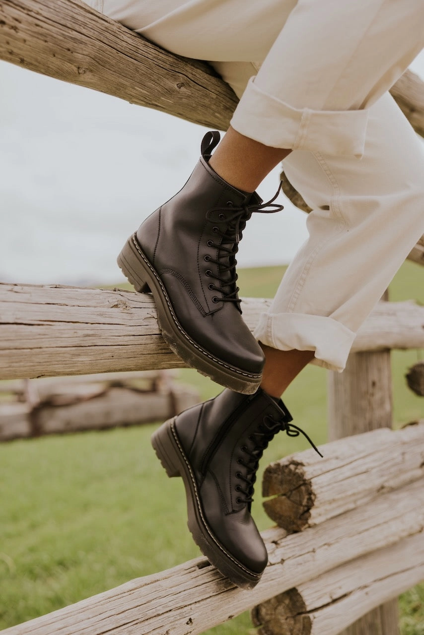 ROOLEE Elvis Platform Boots Wide Fit Mary Jane Shoes Heels