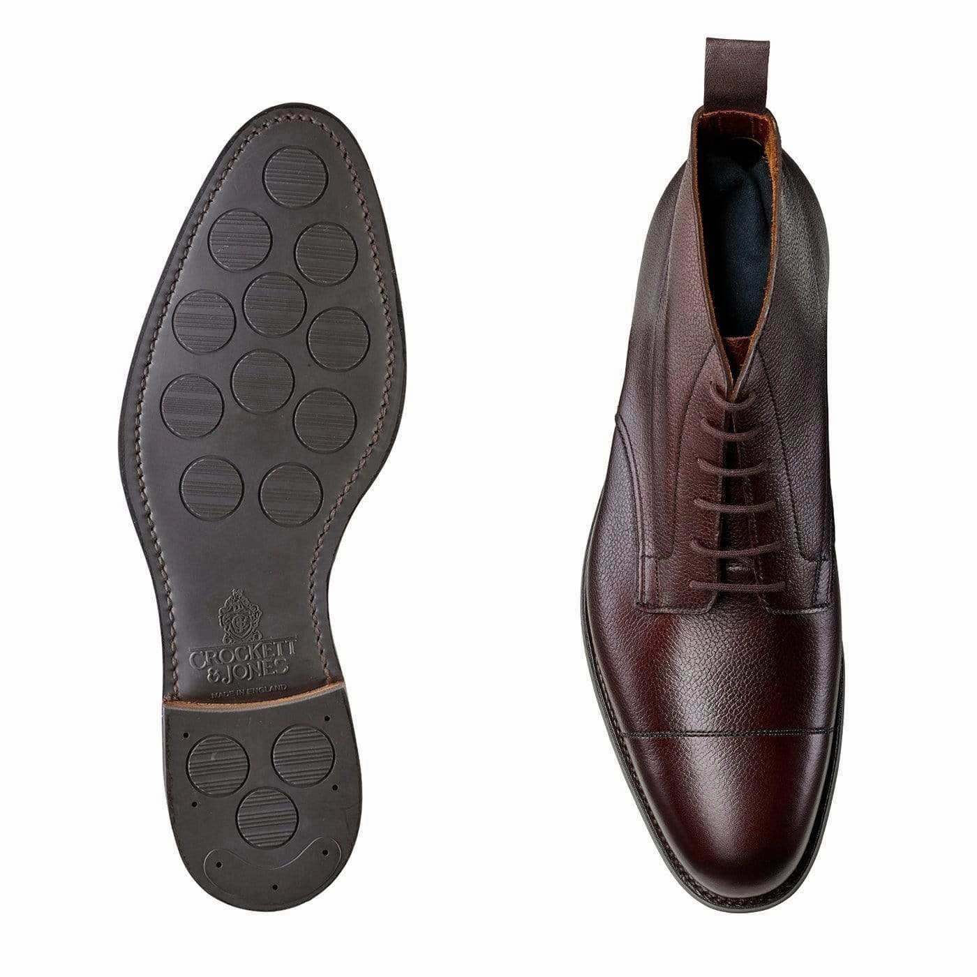 Derby Shoe Dress Shoes Wye Dark Brown Pebble Grain