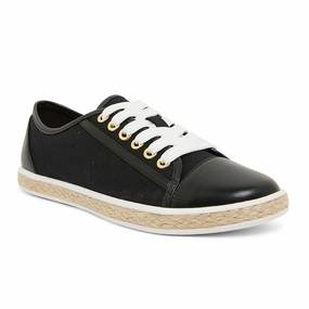 Dressy Casual Shoes To Wear With Jeans Yale Sneaker in Black Canvas And Smooth