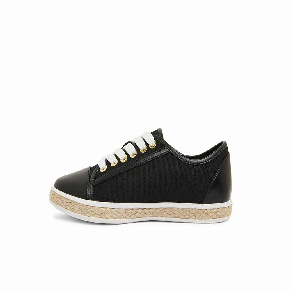 Yale Sneaker in Black Canvas And Smooth Birkenstock Casual Shoes