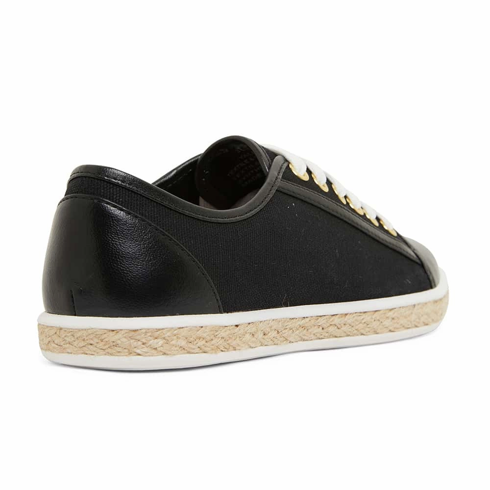Orange Casual Shoes Yale Sneaker in Black Canvas And Smooth