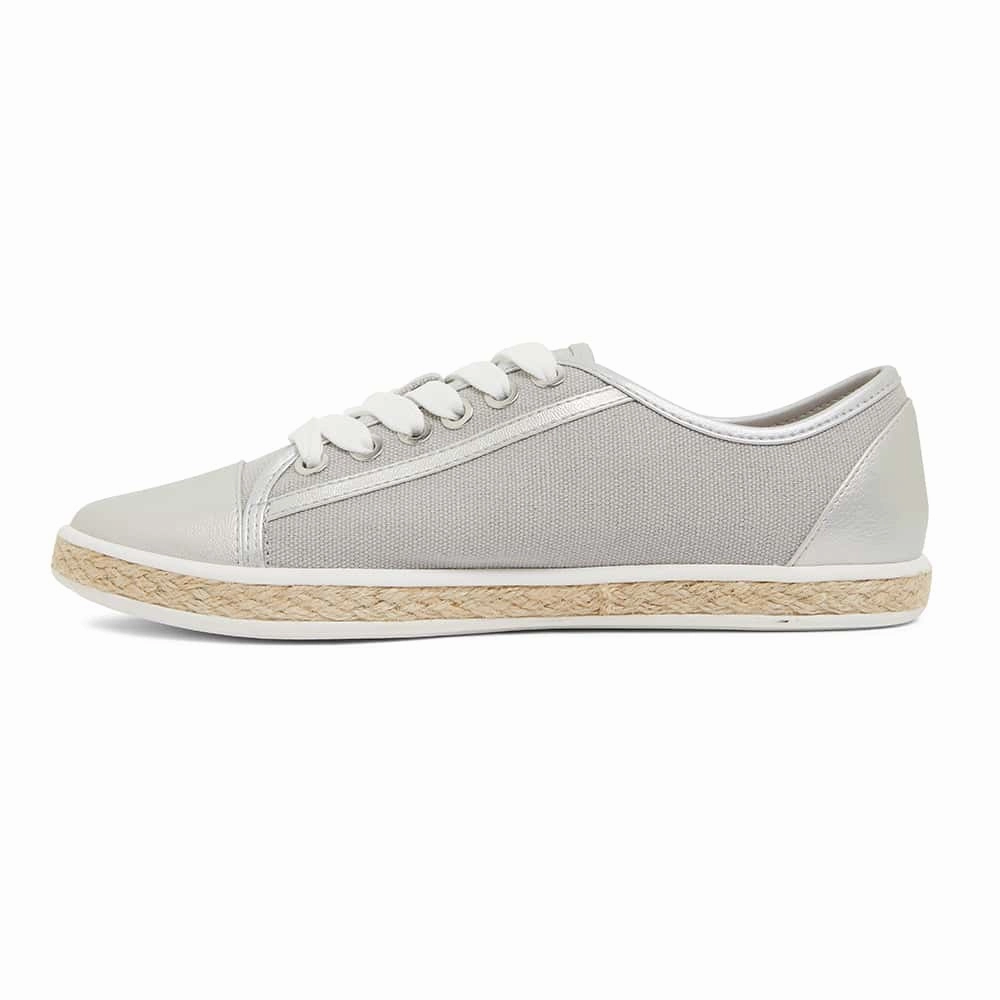 Yale Sneaker in Silver Canvas And Smooth Spring Shoe Trends Casual