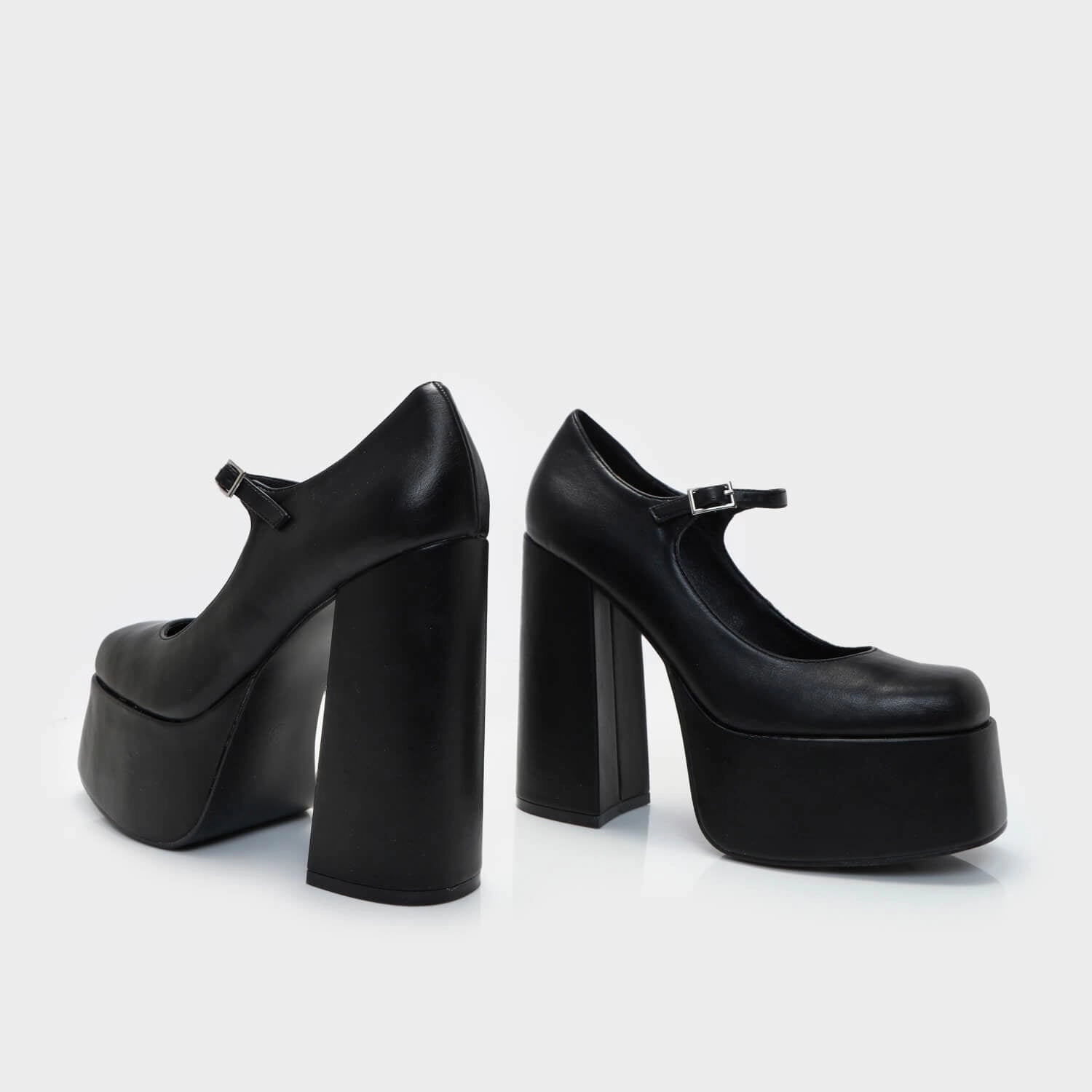 Mary Jane Shoes Demonia Darkbloom Black Platform Heels