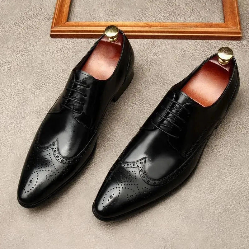 Vintage Oxford Shoes Men  Dress Shoes -  Edgardo Oxford Leather Shoes